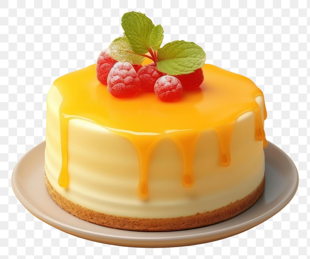 PNG Cake cheesecake dessert cream transparent background