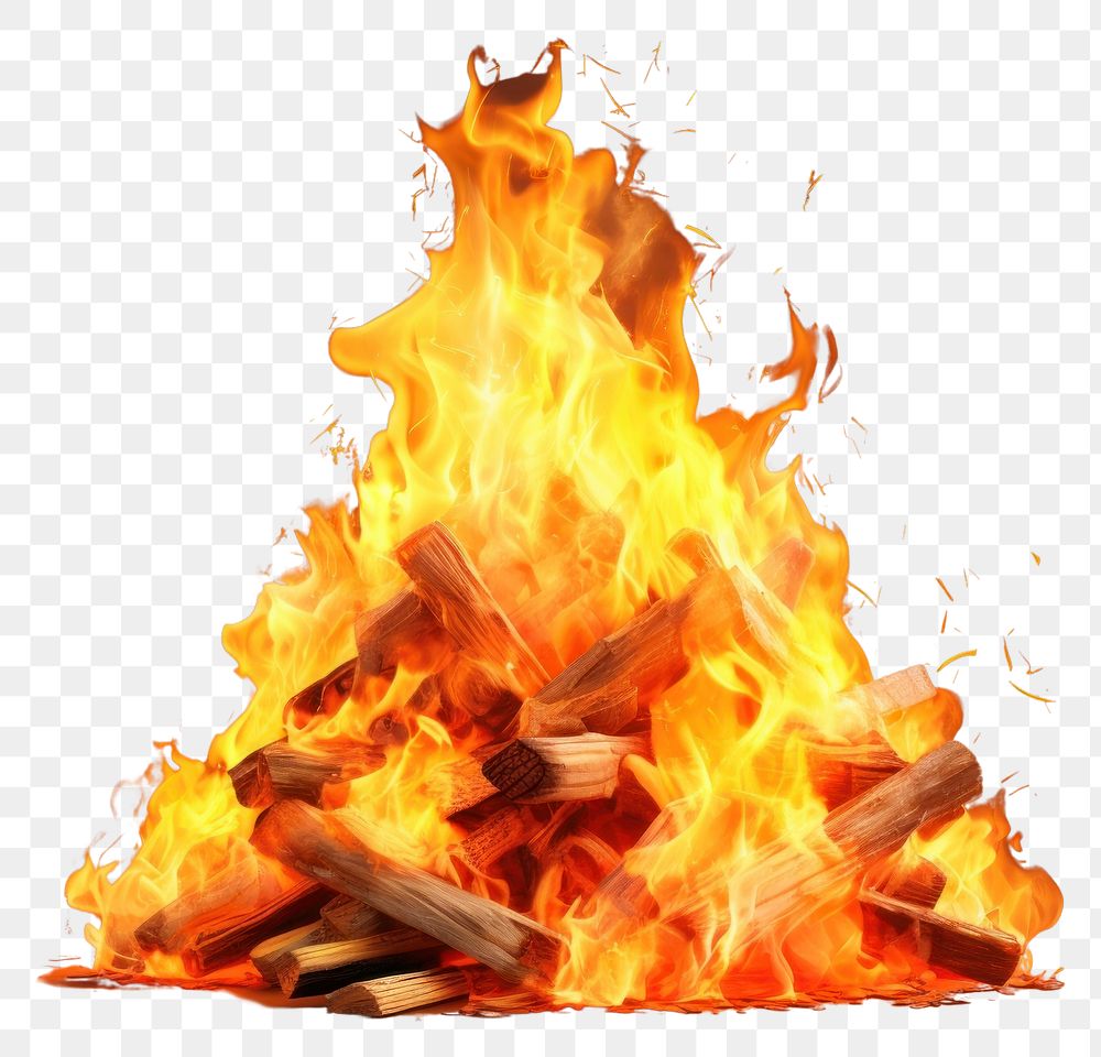 PNG Bonfire misfortune fireplace campfire. AI generated Image by rawpixel.