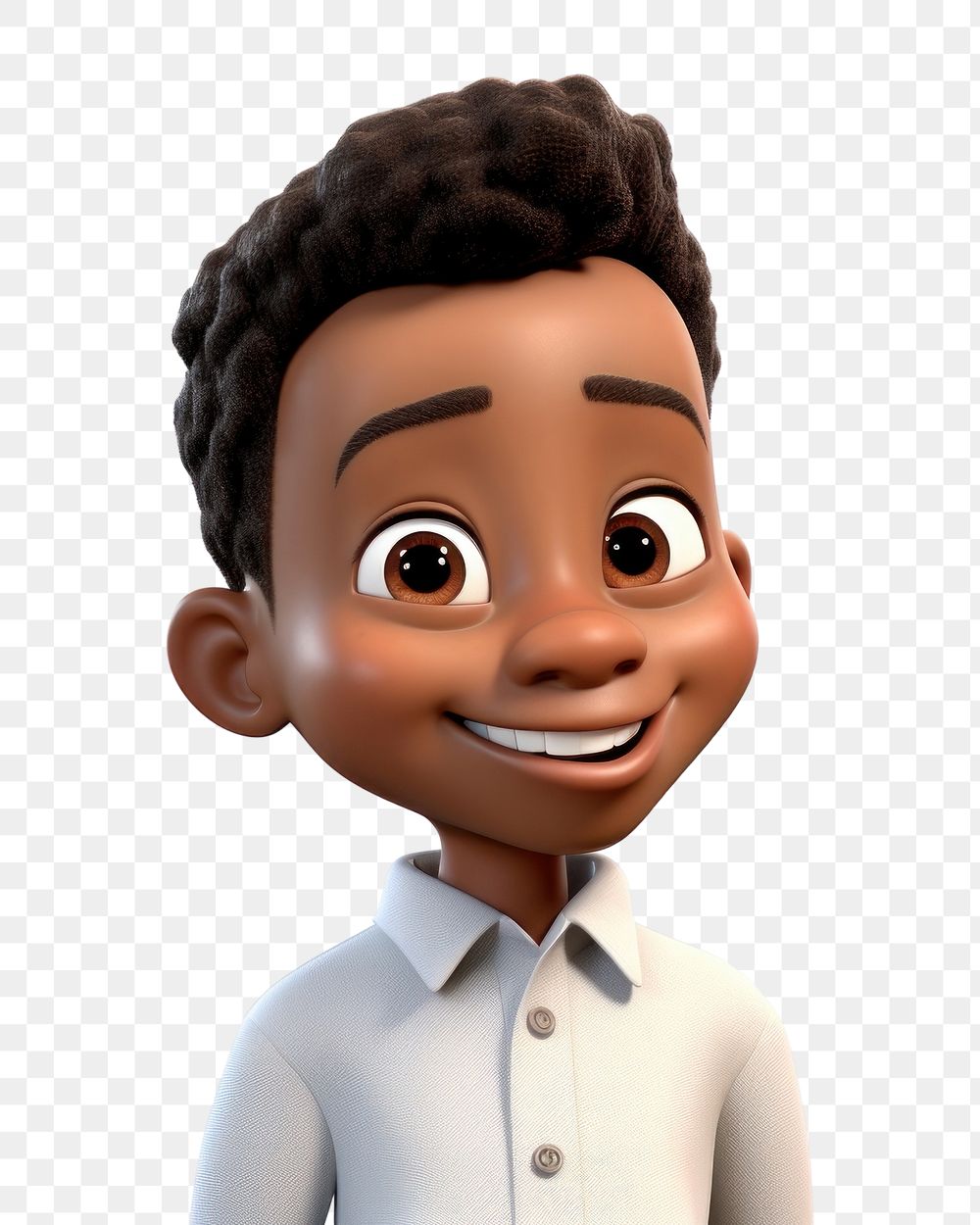 PNG Cartoon white background happiness portrait. 