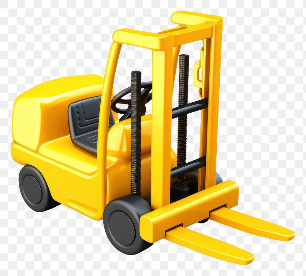 PNG Forklift yellow transparent background delivering. 