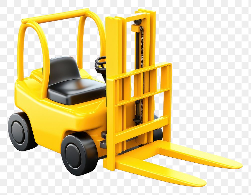 PNG Forklift yellow transparent background delivering.
