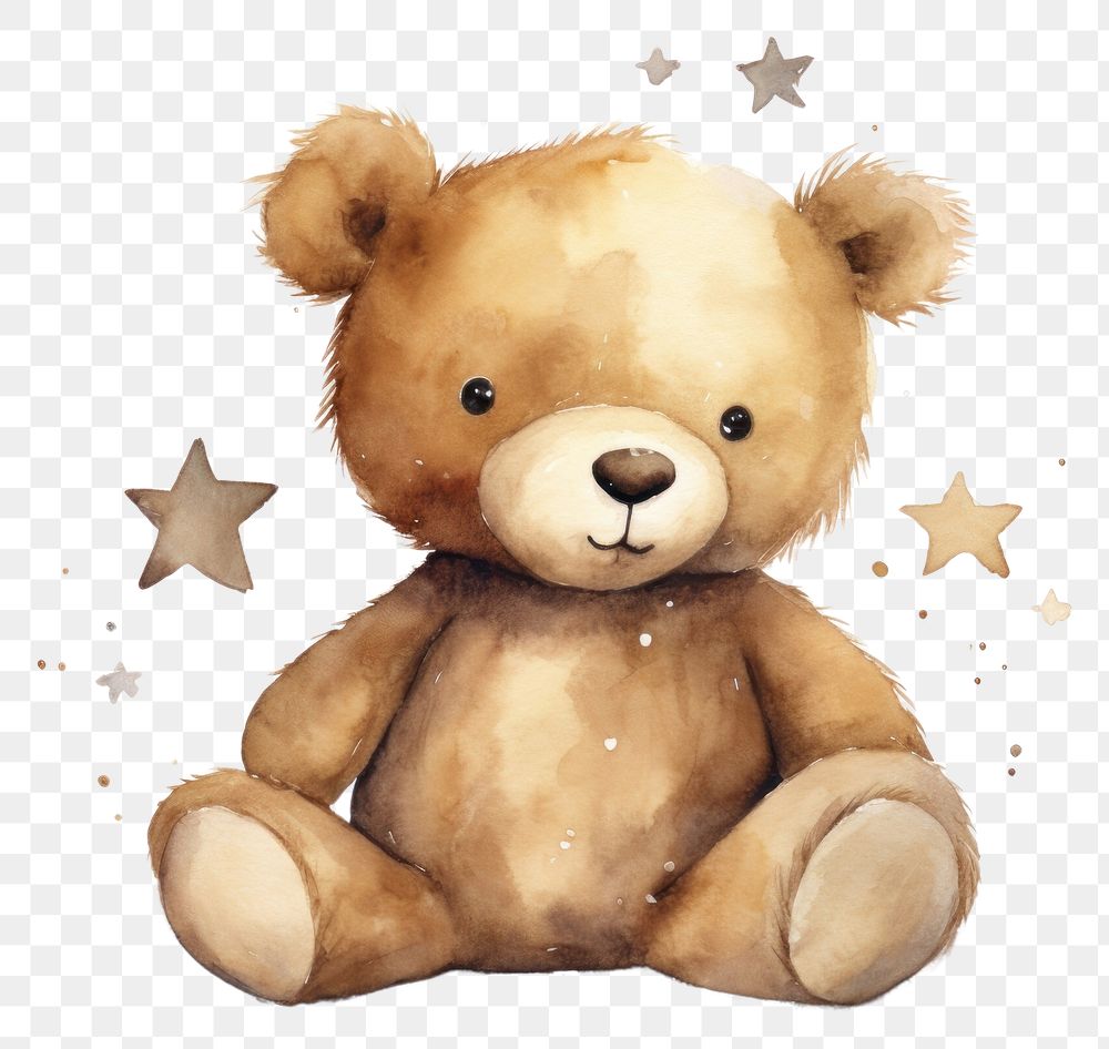 PNG Bear toy transparent background representation. AI generated Image by rawpixel.
