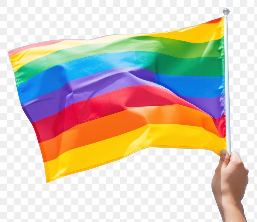 PNG Flag rainbow holding hand. 