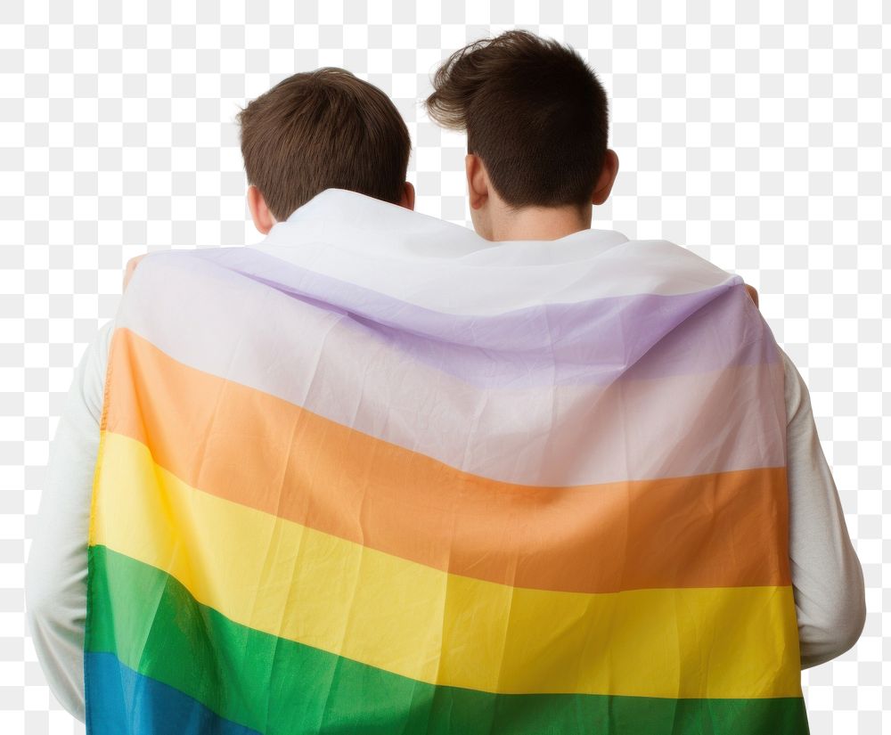 PNG Rainbow adult back flag. AI generated Image by rawpixel.