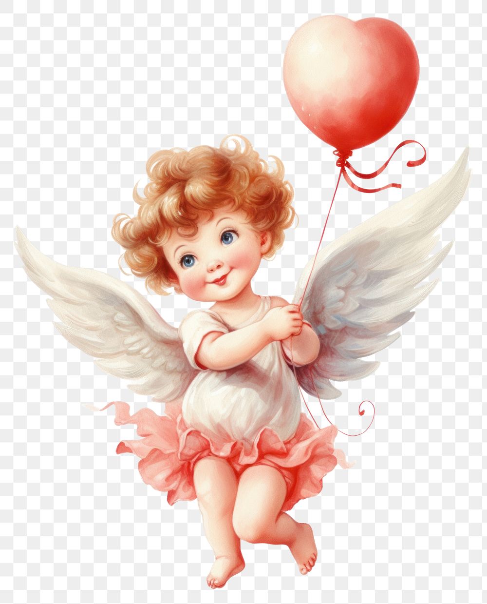 PNG Balloon angel cupid cute. AI generated Image by rawpixel.