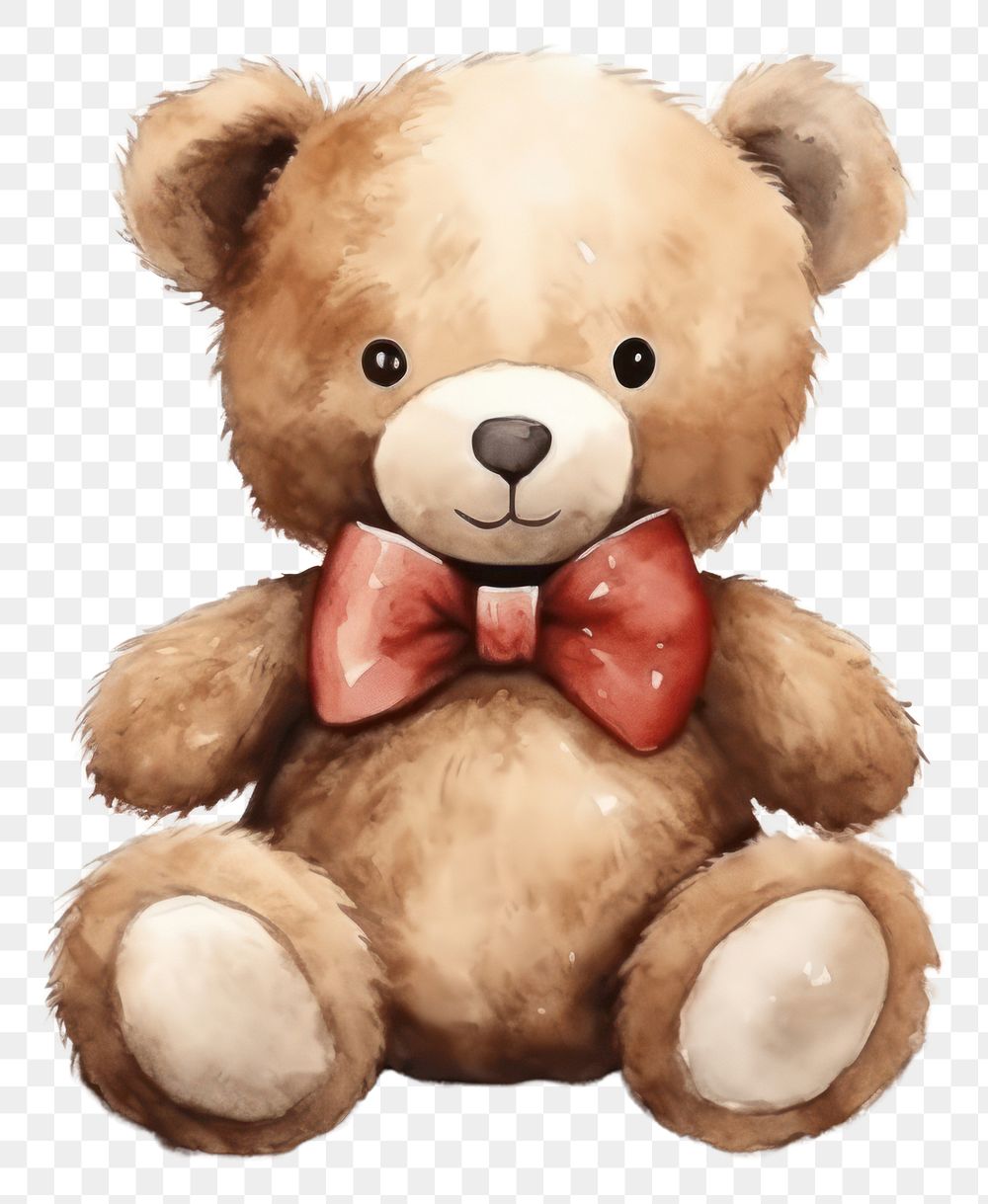 PNG Bear toy transparent background representation. AI generated Image by rawpixel.