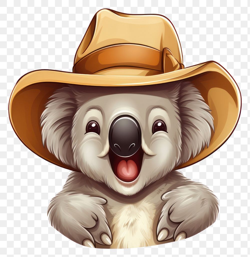 PNG Mammal animal koala hat transparent background