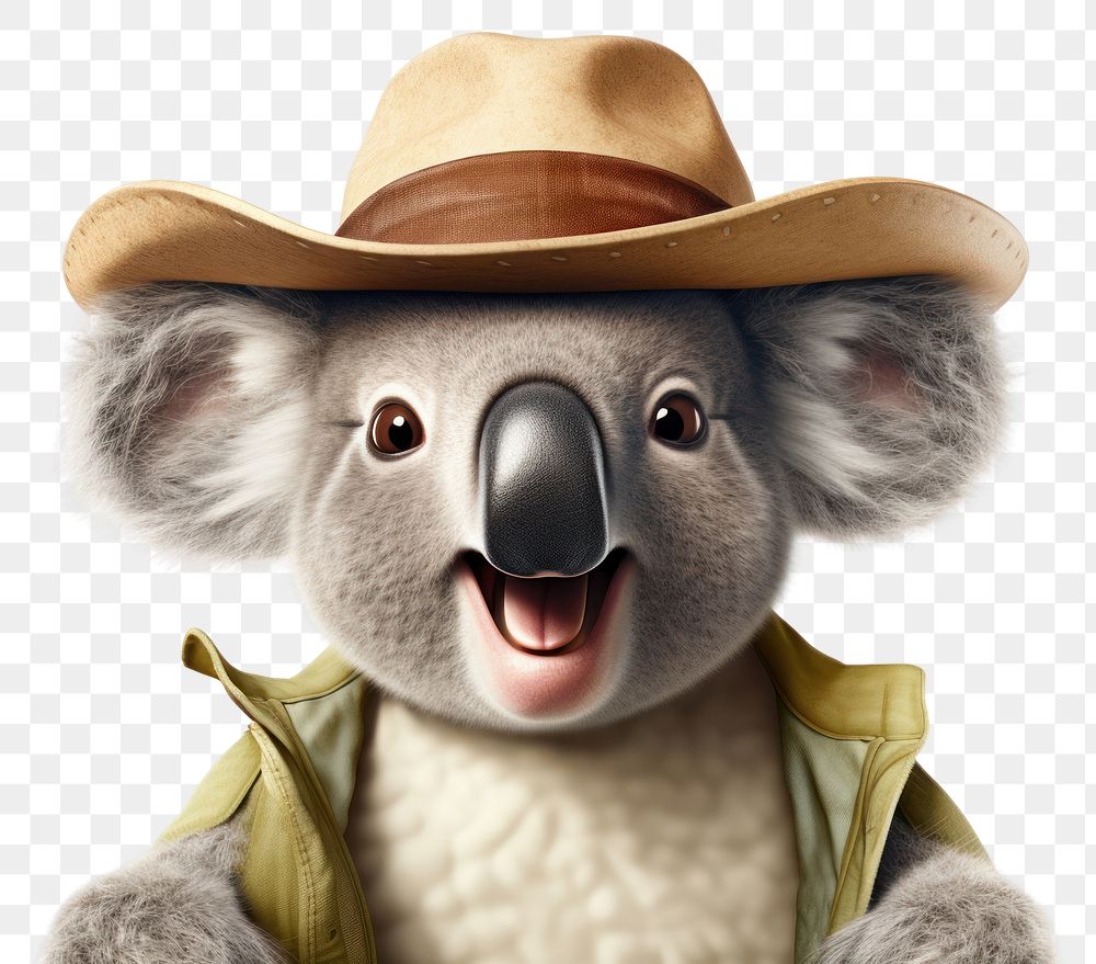 PNG Koala mammal hat representation transparent background