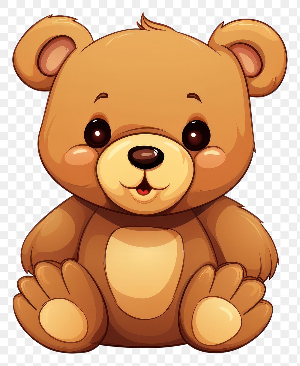 PNG Mammal bear toy transparent background. 