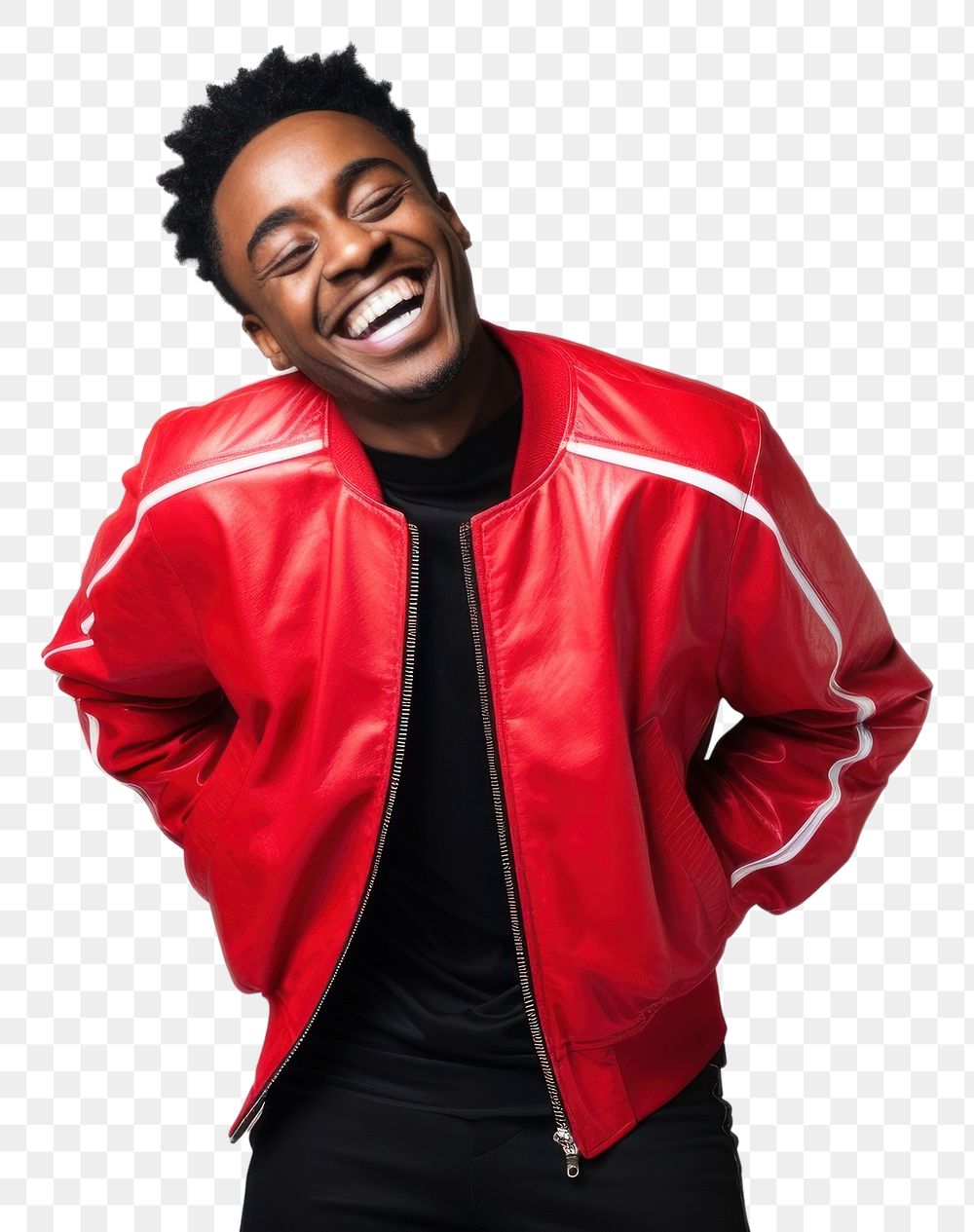 PNG Jacket laughing portrait smiling. AI generated Image by rawpixel.
