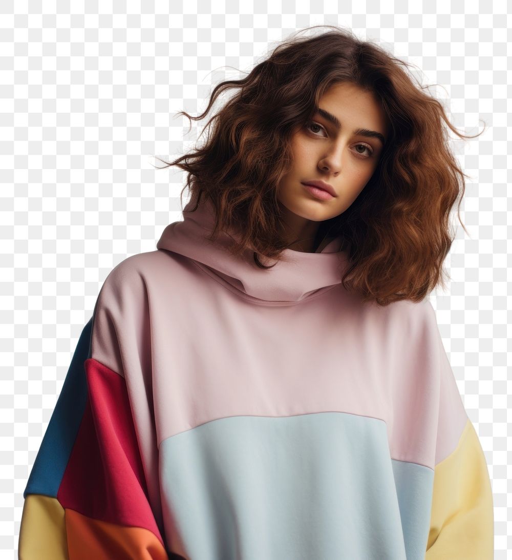 PNG Fashion sweatshirt portrait adult. AI generated Image by rawpixel.