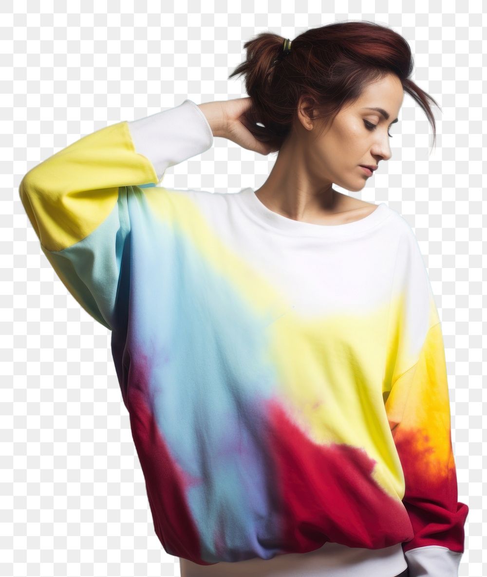 PNG Sweatshirt fashion sleeve adult. AI generated Image by rawpixel.