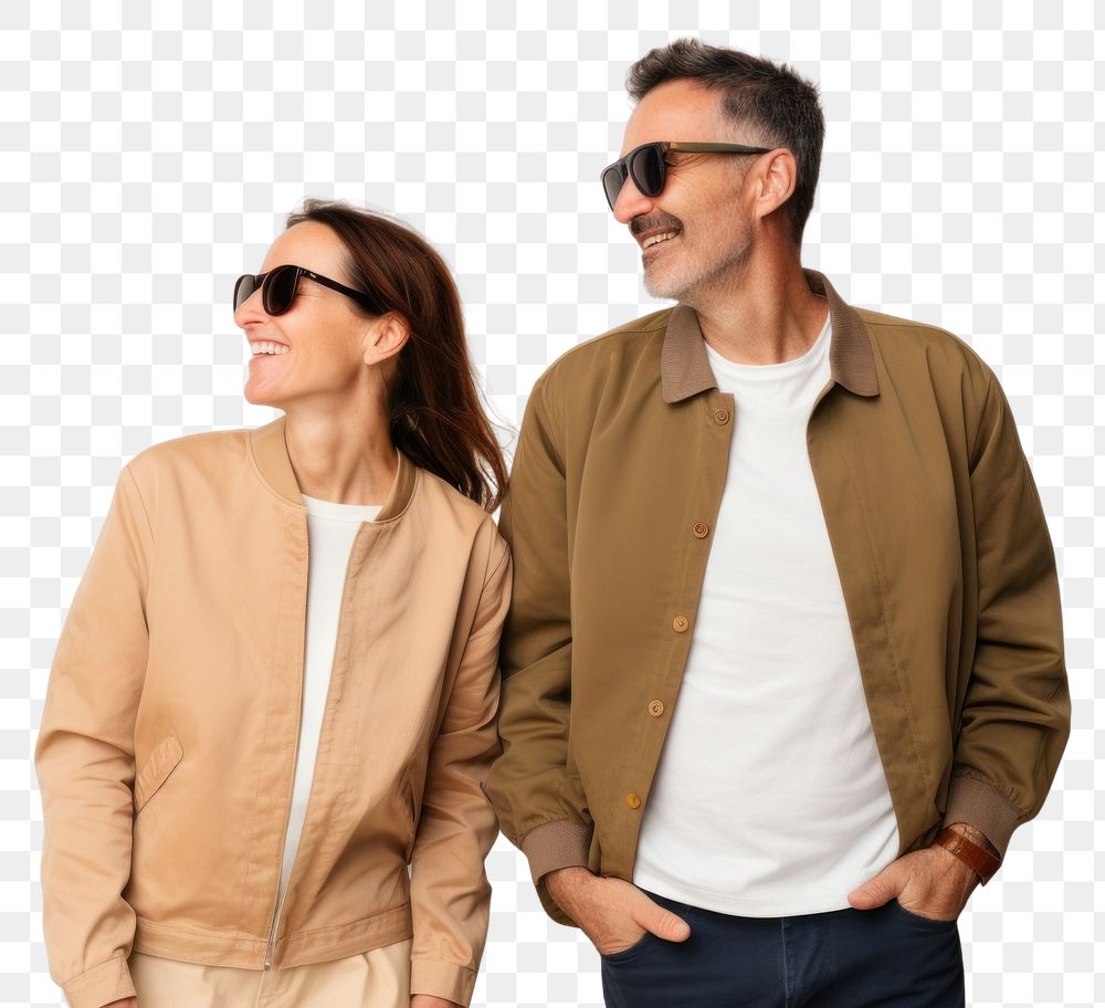 PNG Sunglasses jacket cheerful sleeve. AI generated Image by rawpixel.