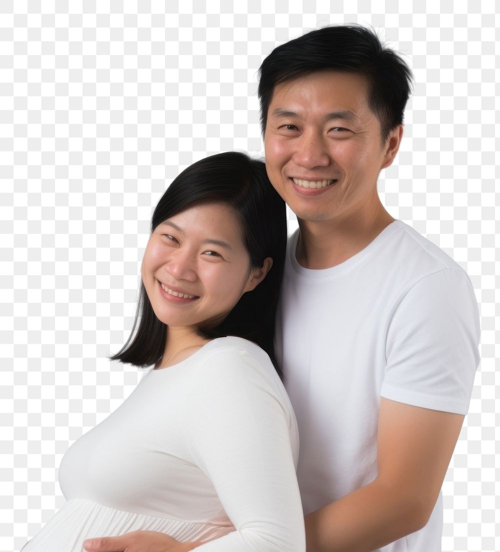 PNG Pregnant portrait smiling family. AI generated Image by rawpixel.