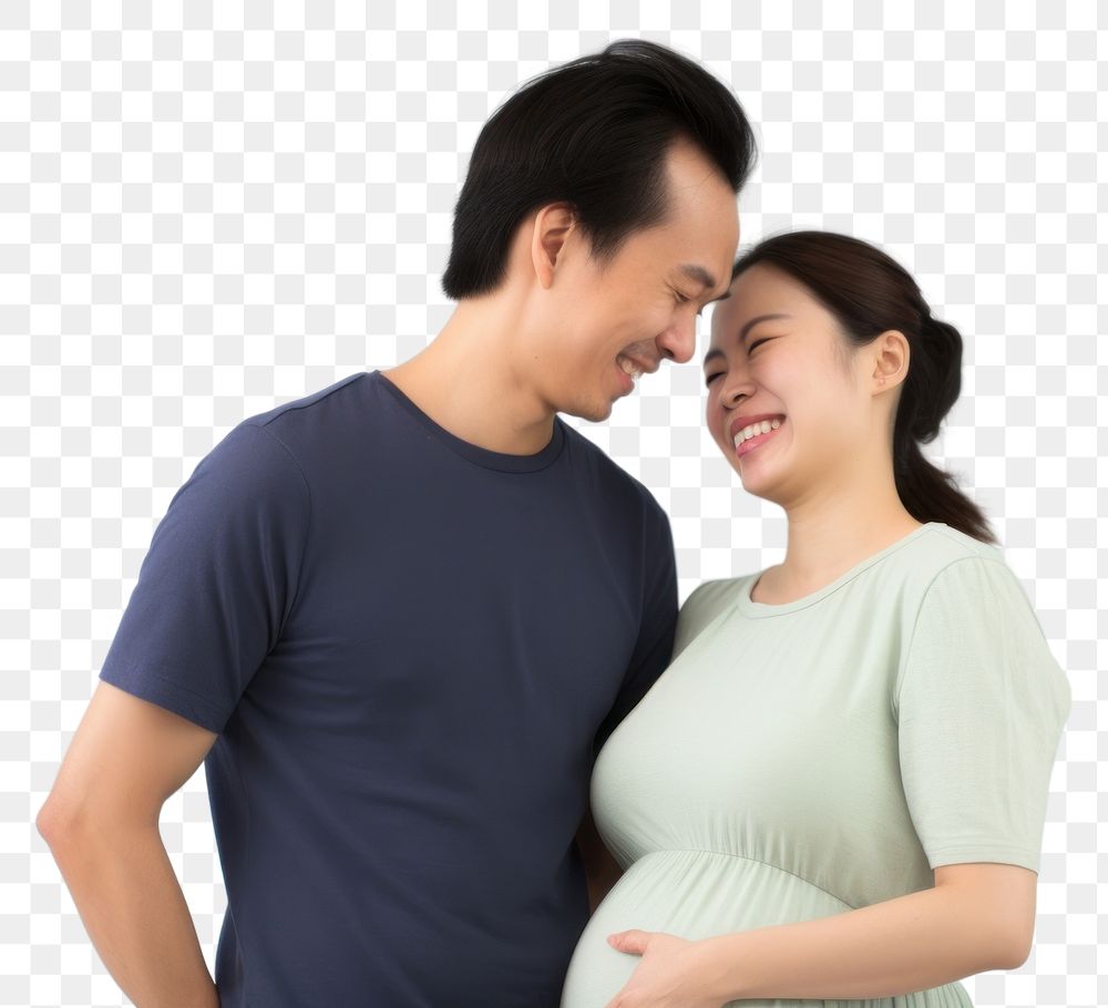PNG Pregnant portrait smiling t-shirt. AI generated Image by rawpixel.