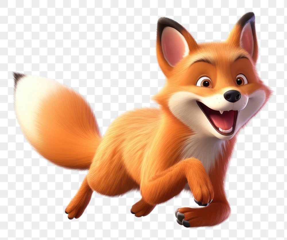 PNG Fox cartoon mammal animal. AI generated Image by rawpixel.