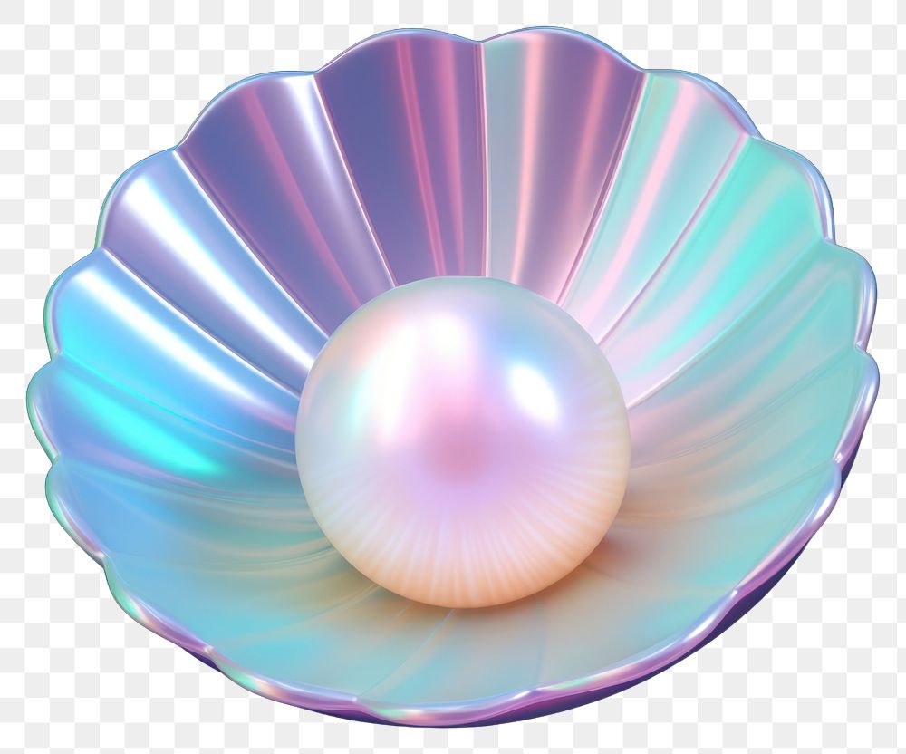 PNG Pearl glowing jewelry shell. 