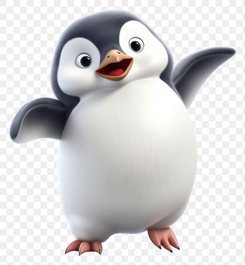 PNG Penguin cartoon animal white. AI generated Image by rawpixel.