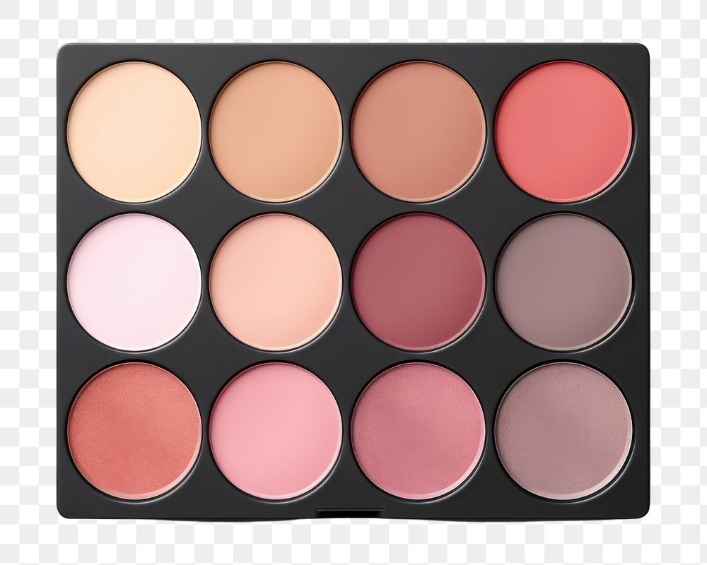 PNG A makeup palette cosmetics white background arrangement. AI generated Image by rawpixel.