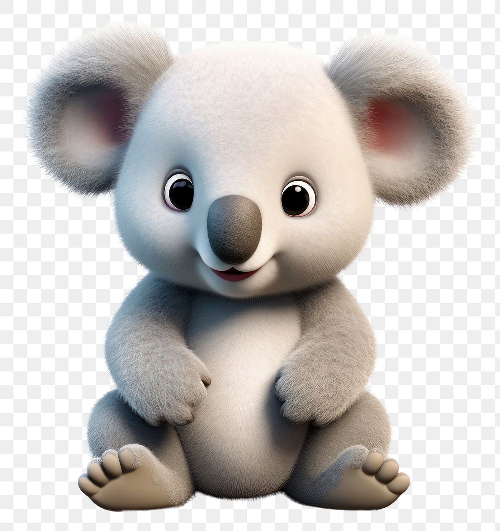 PNG Plush koala cute toy. 