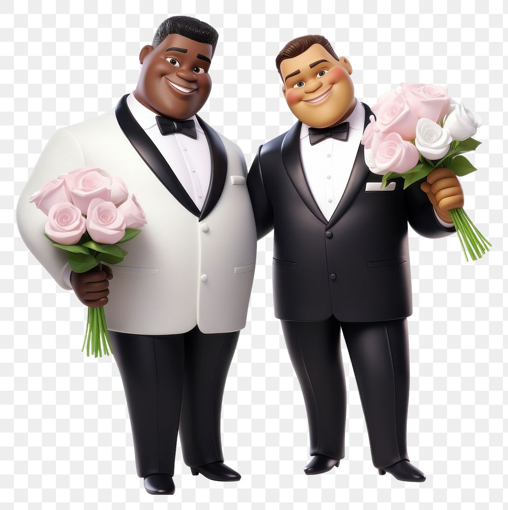 PNG Tuxedo wedding cartoon flower. AI generated Image by rawpixel.