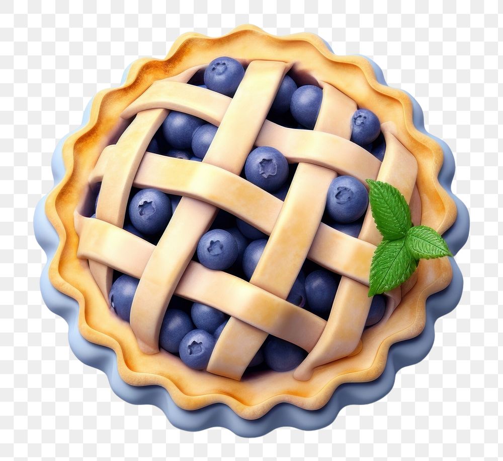 PNG Blueberry pie dessert food freshness. AI generated Image by rawpixel.