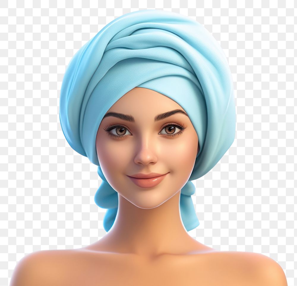 PNG  Cartoon turban towel adult. AI generated Image by rawpixel.