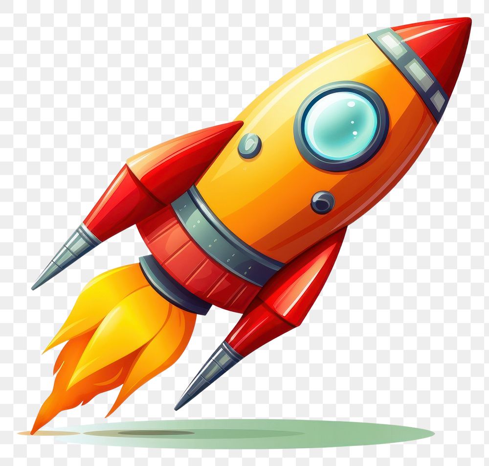 PNG Rocket aircraft vehicle cartoon. AI generated Image by rawpixel.