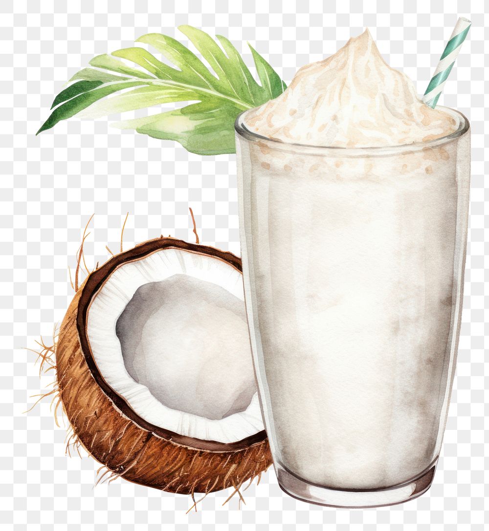 PNG Coconut drink fruit plant. AI generated Image by rawpixel.