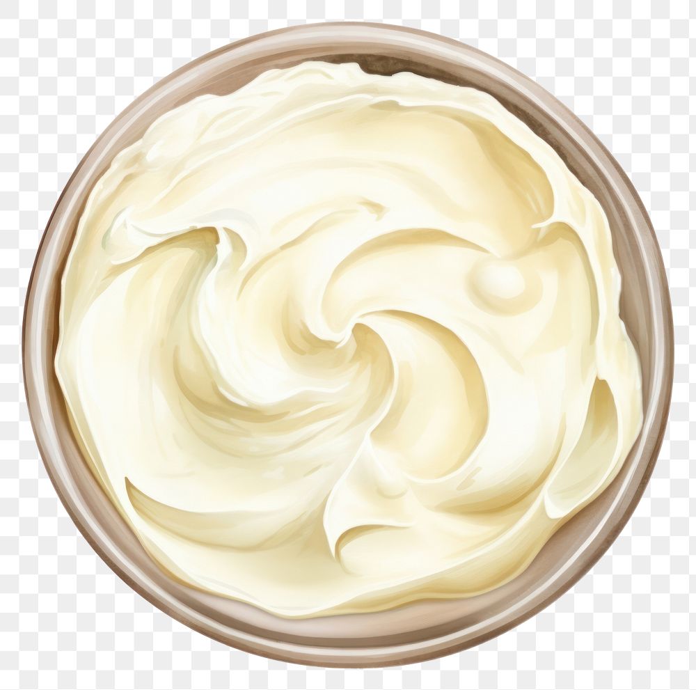 PNG Cream dessert food white background. AI generated Image by rawpixel.