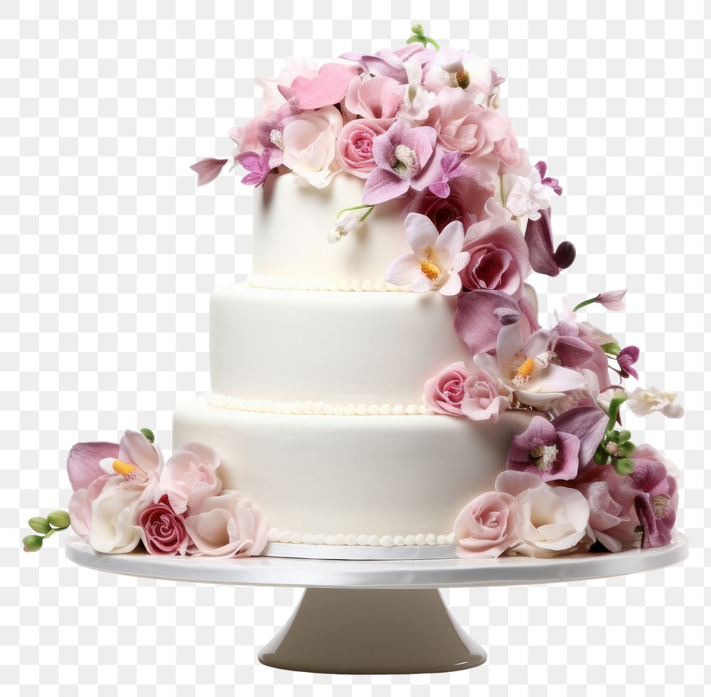 PNG Wedding cake dessert flower transparent background
