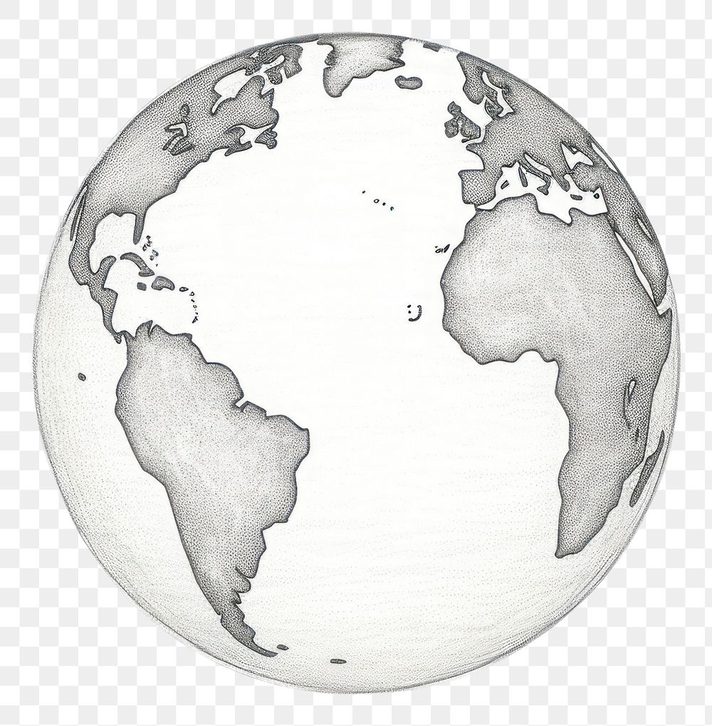 PNG Drawing planet globe earth. AI generated Image by rawpixel.