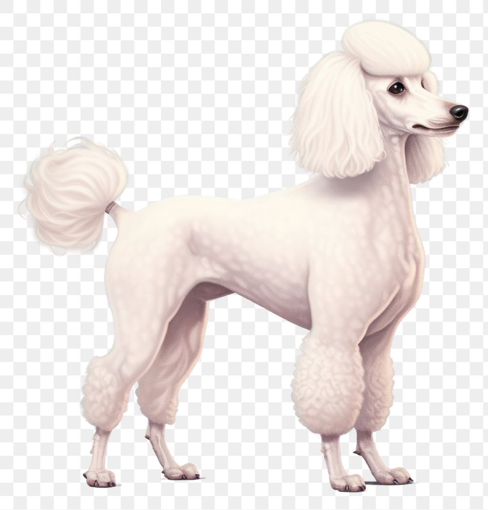 PNG Poodle dog animal mammal. AI generated Image by rawpixel.