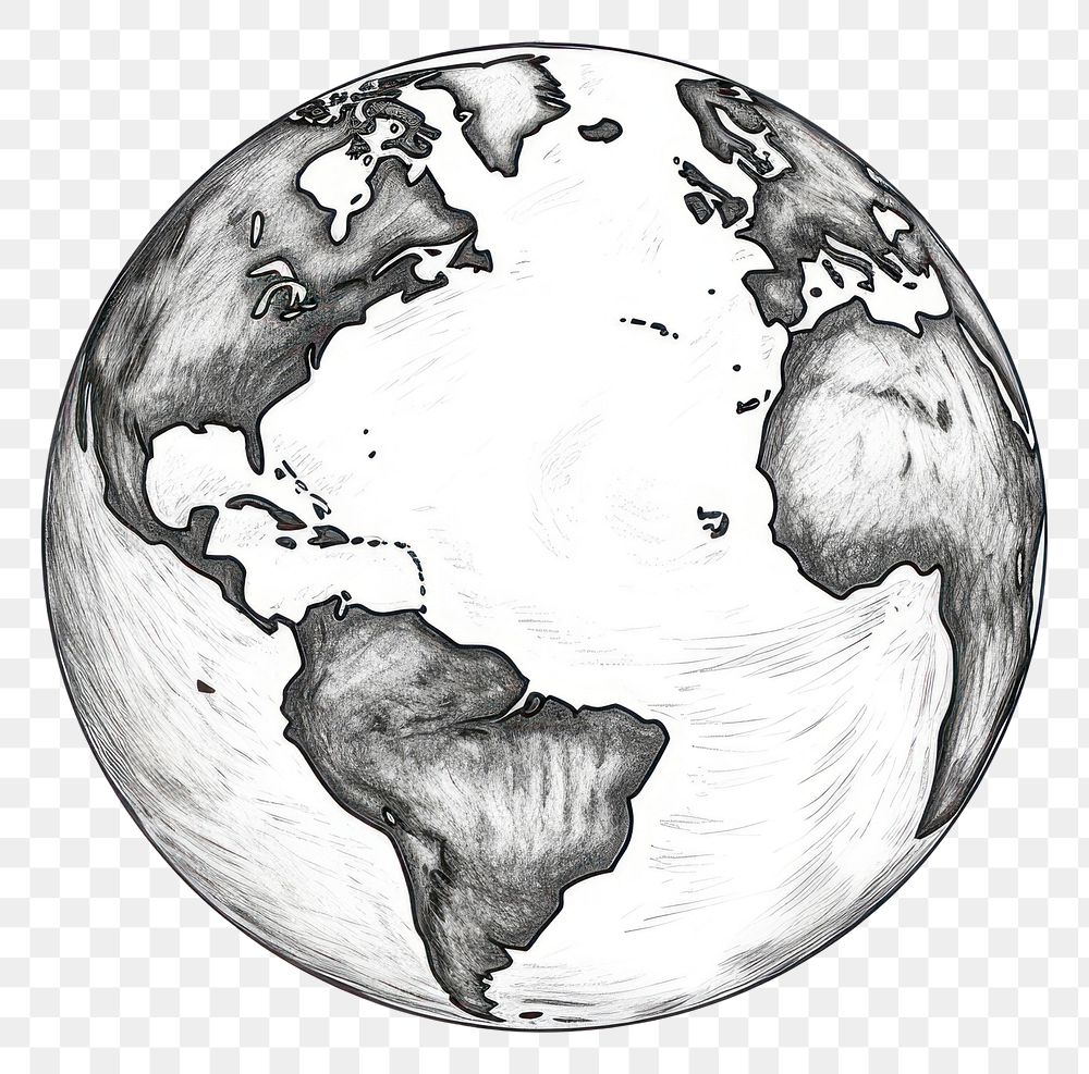 PNG Drawing sphere planet globe. 