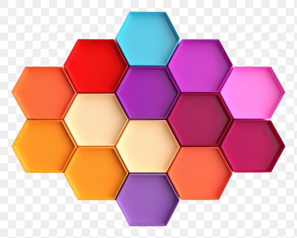 PNG Honeycomb hexagon pattern creativity. AI generated Image by rawpixel.