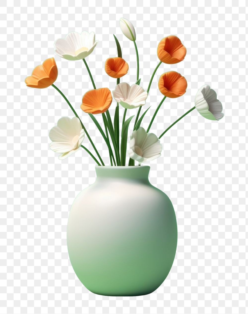 PNG Spring flowers vase plant inflorescence. AI generated Image by rawpixel.