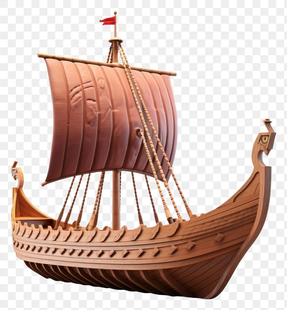 PNG Viking boat watercraft sailboat. AI generated Image by rawpixel.