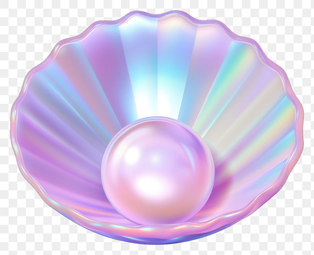 PNG Glowing jewelry shell pearl. 