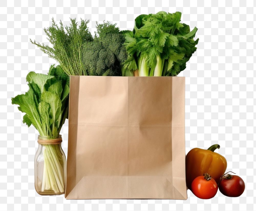 PNG Vegetable bag plant food. AI generated Image by rawpixel.