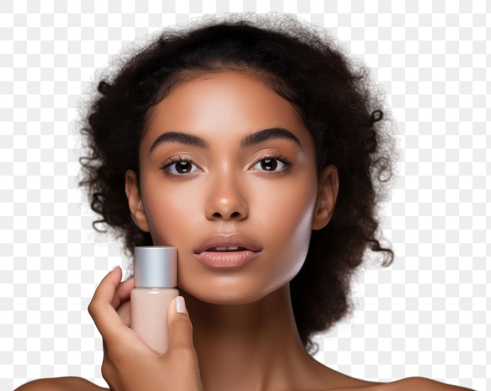 PNG Cosmetics portrait finger adult. AI generated Image by rawpixel.