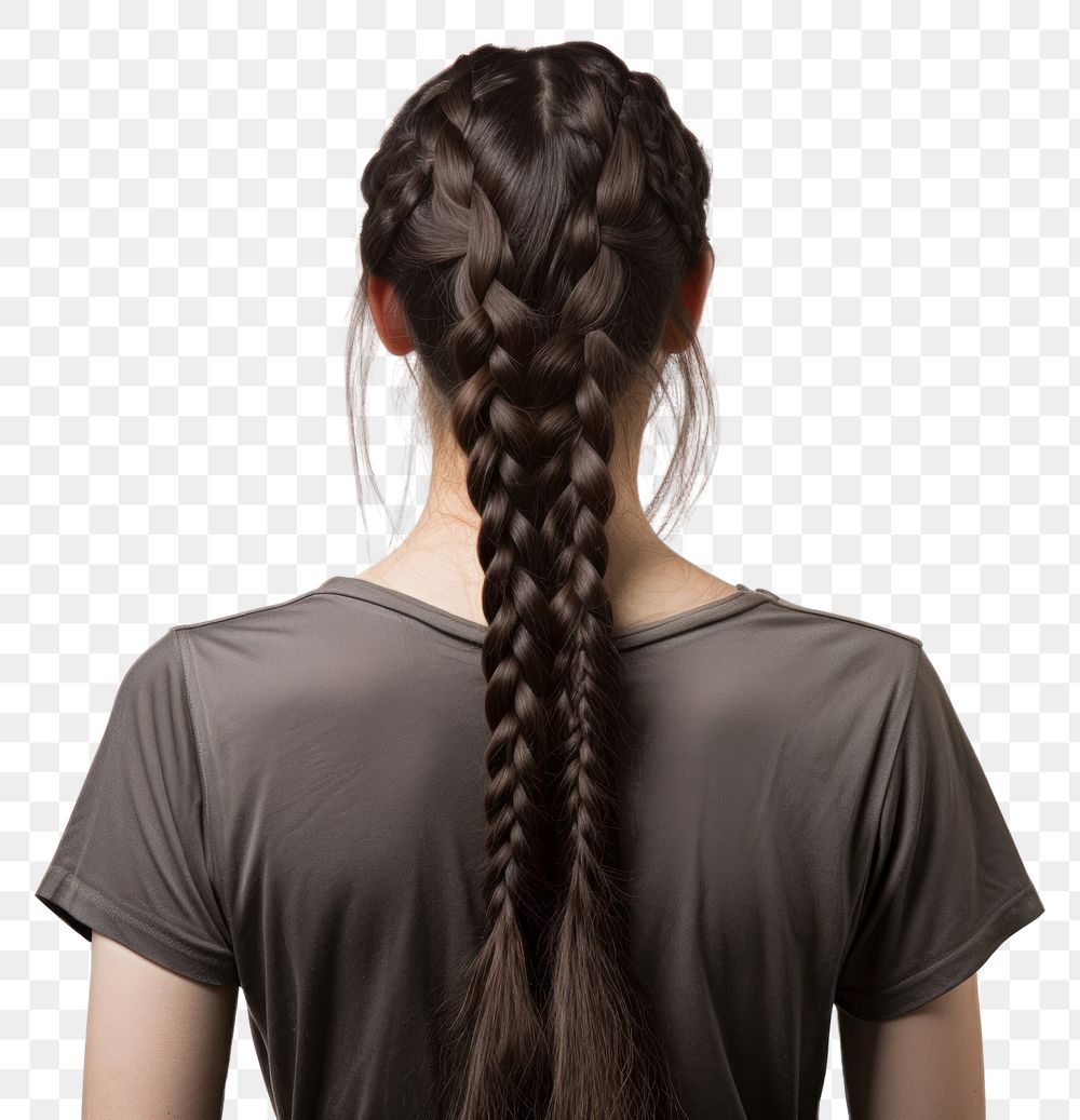 PNG Braid adult woman hair. AI generated Image by rawpixel.