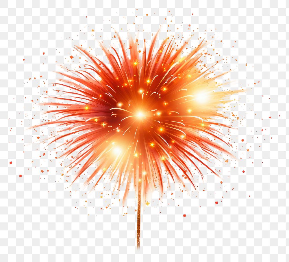 PNG Fireworks sparks white background illuminated. AI generated Image by rawpixel.