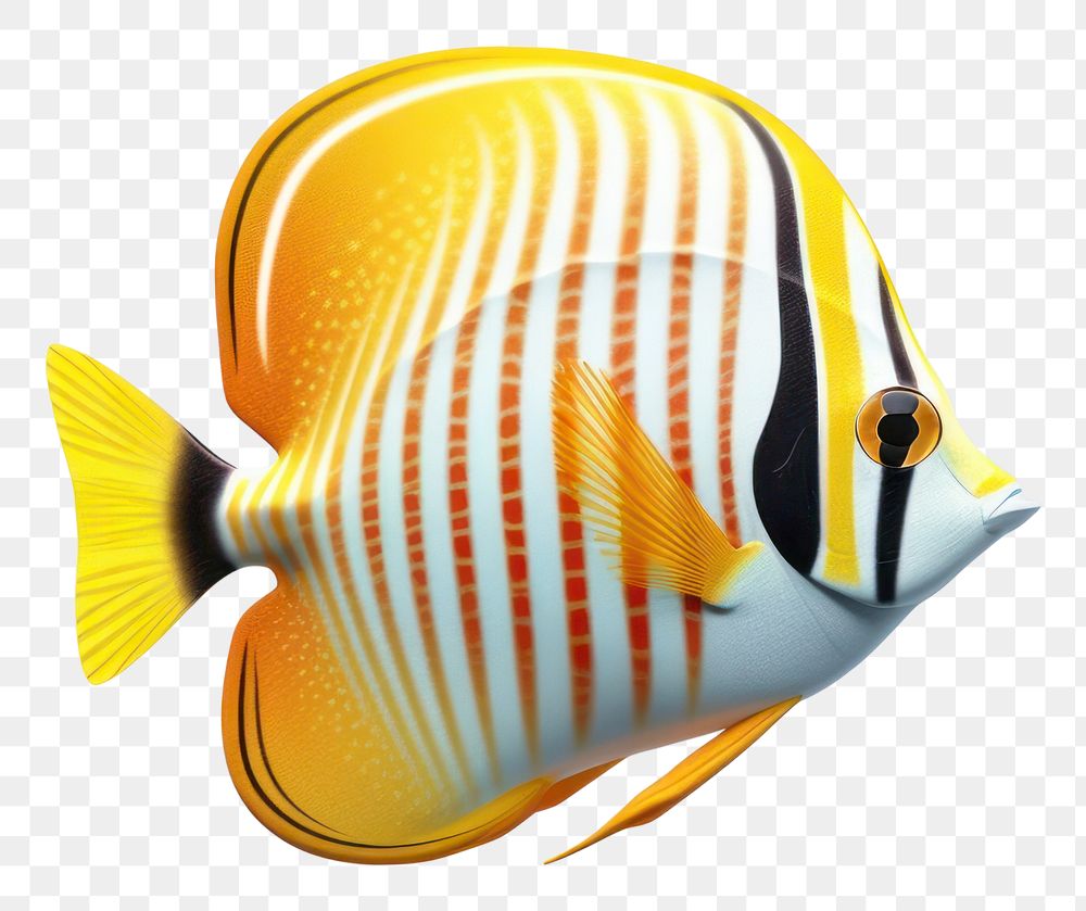 PNG Fish animal pomacentridae pomacanthidae. AI generated Image by rawpixel.