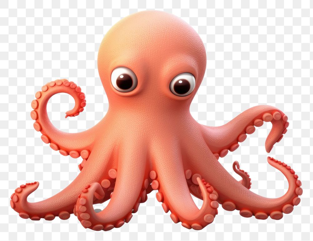 PNG Octopus animal cute invertebrate. AI generated Image by rawpixel.