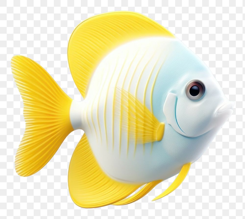 PNG Fish angelfish animal pomacentridae. AI generated Image by rawpixel.