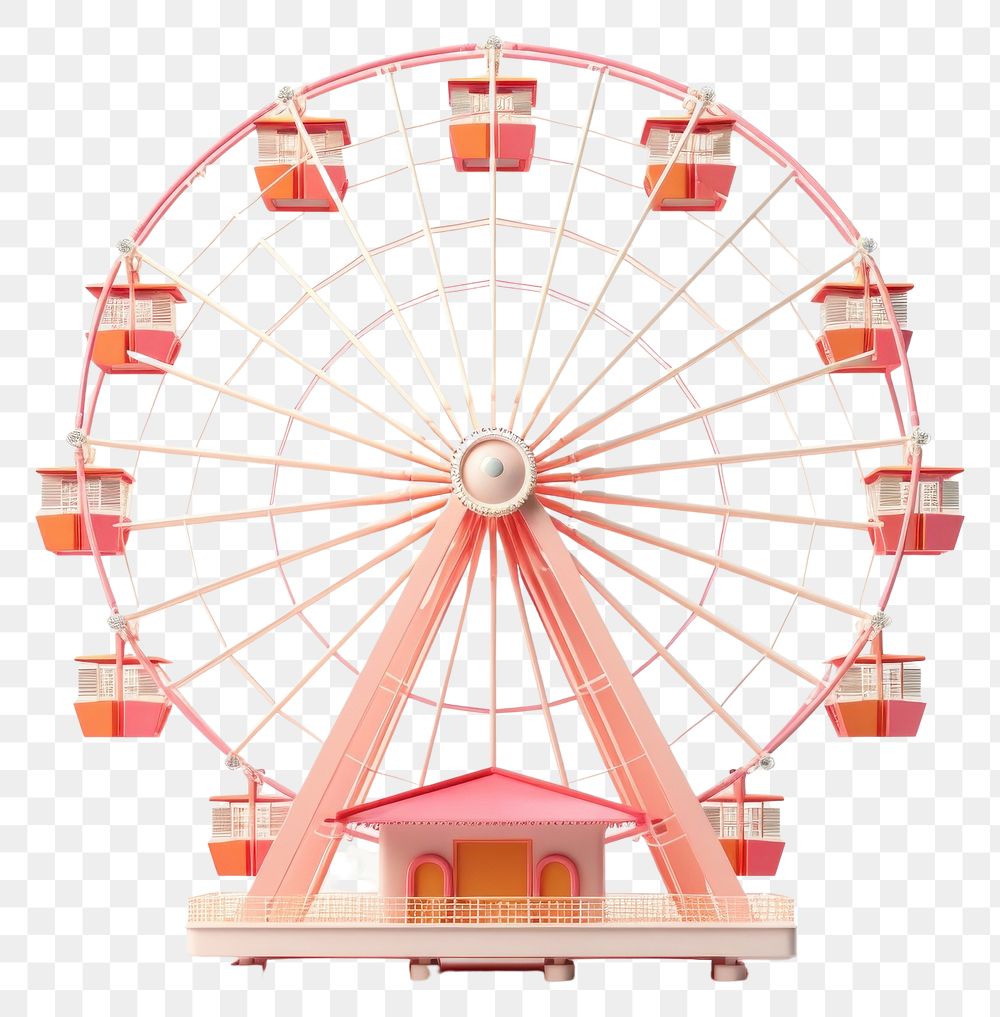 PNG Fun ferris wheel architecture recreation. AI generated Image by rawpixel.