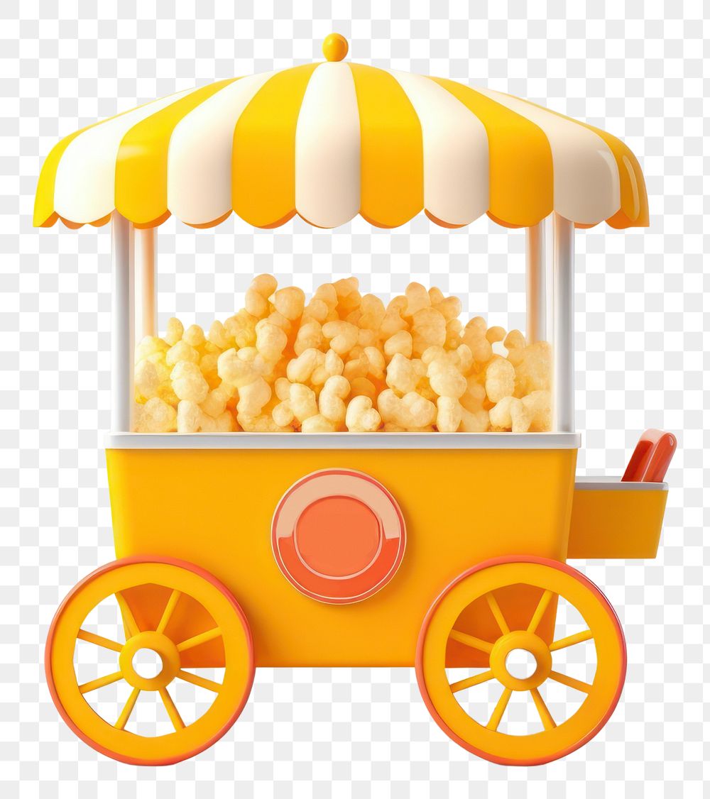 PNG Popcorn snack cart food. AI generated Image by rawpixel.