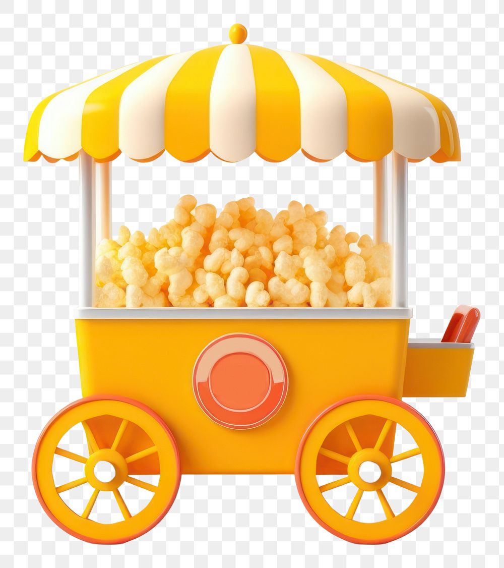 PNG Popcorn snack cart food. 