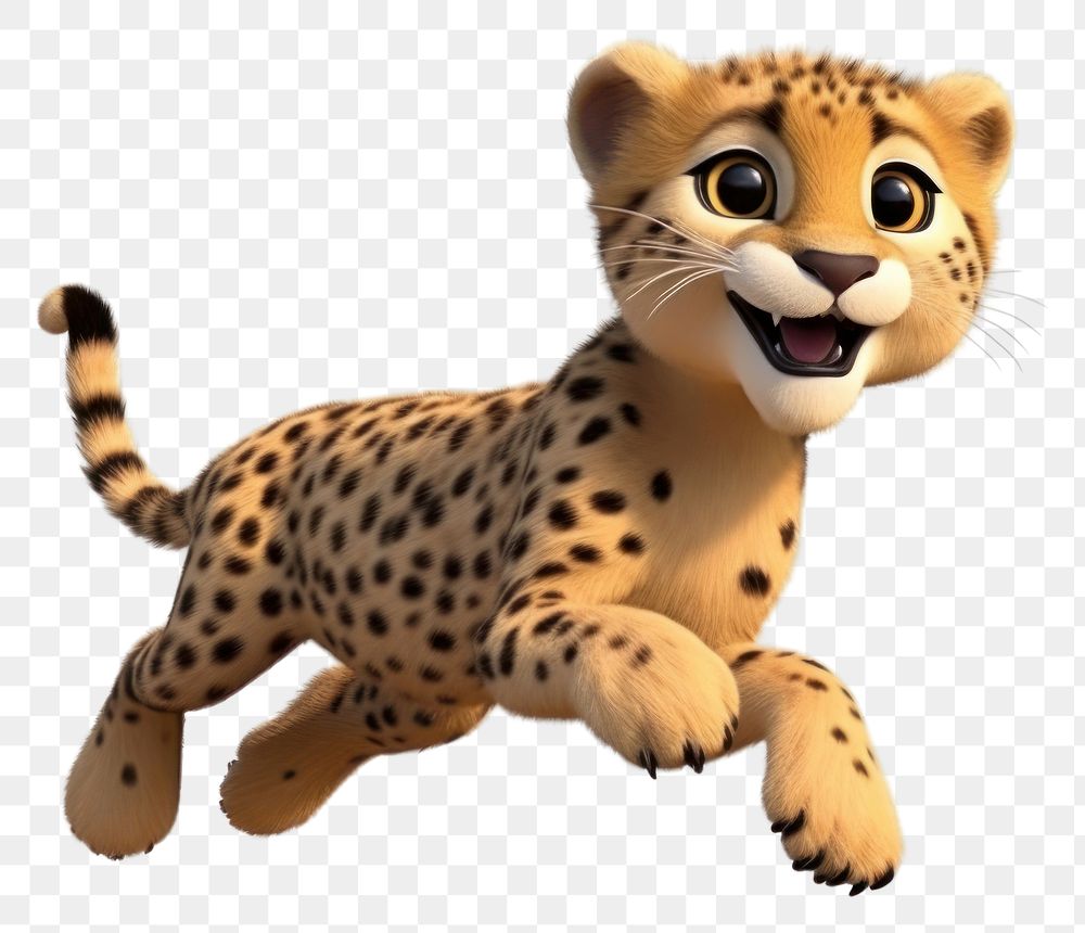 PNG Cheetah wildlife cartoon mammal. 