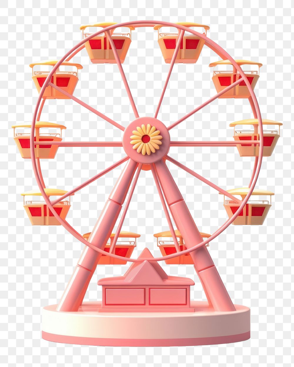 PNG Wheel fun merry-go-round ferris wheel. AI generated Image by rawpixel.